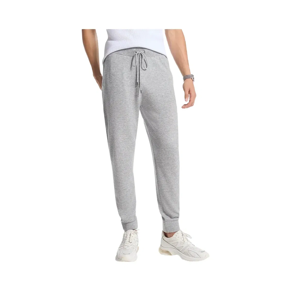 Michael Kors Wool and Cashmere Blend Joggers Heather Grey
