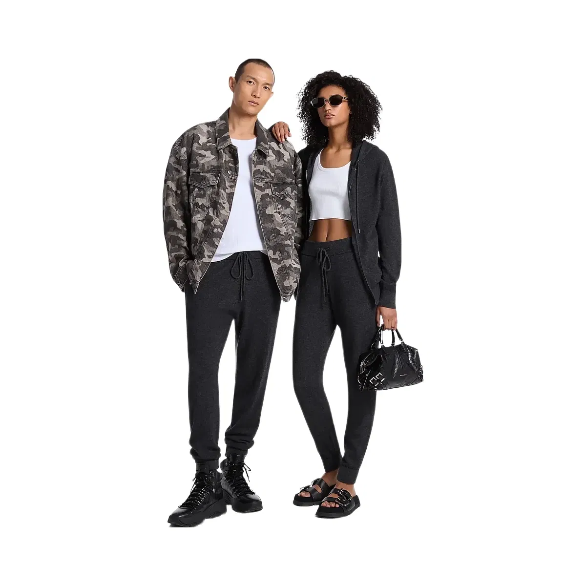 Michael Kors Wool and Cashmere Blend Joggers Charcoal_melange