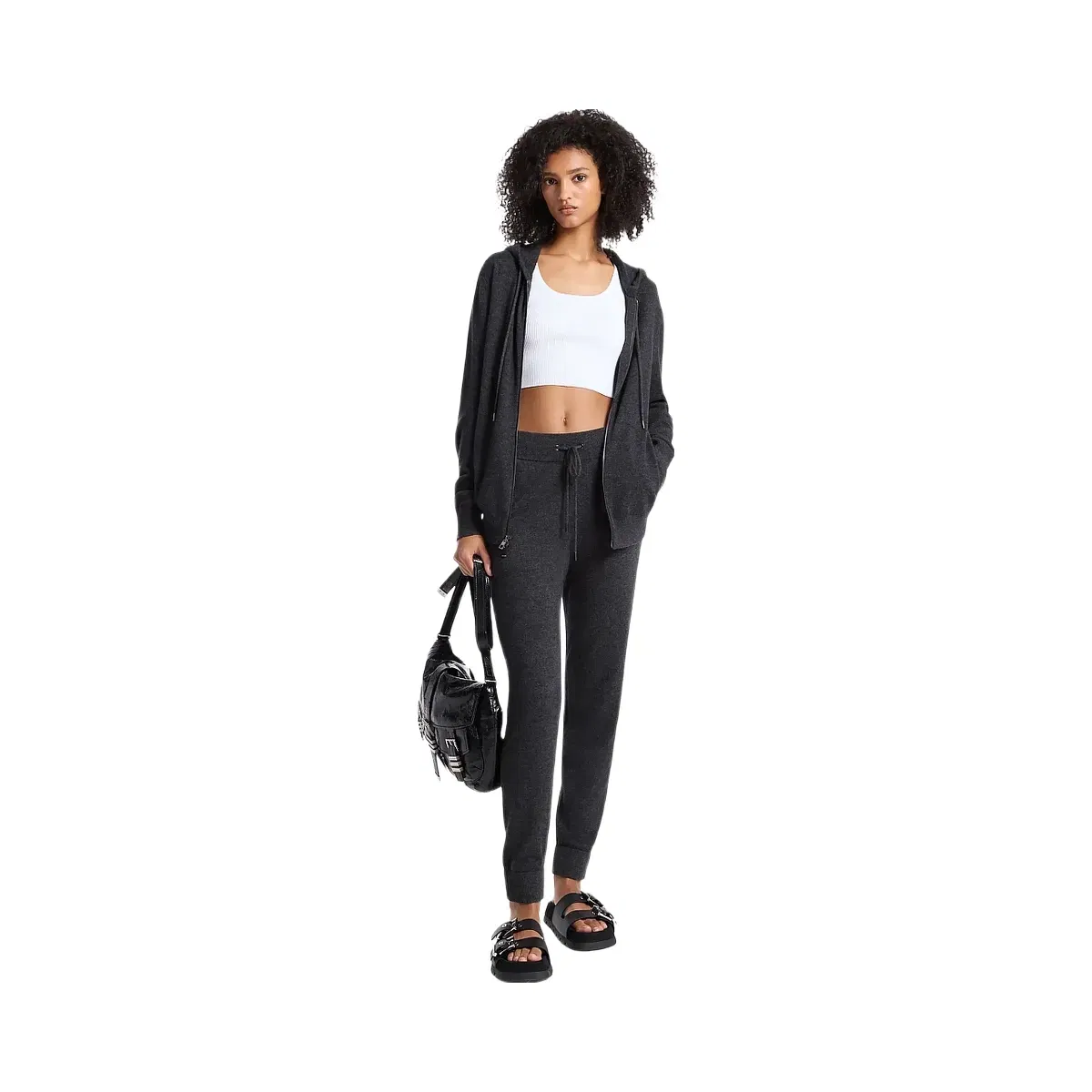 Michael Kors Wool and Cashmere Blend Joggers Charcoal_melange