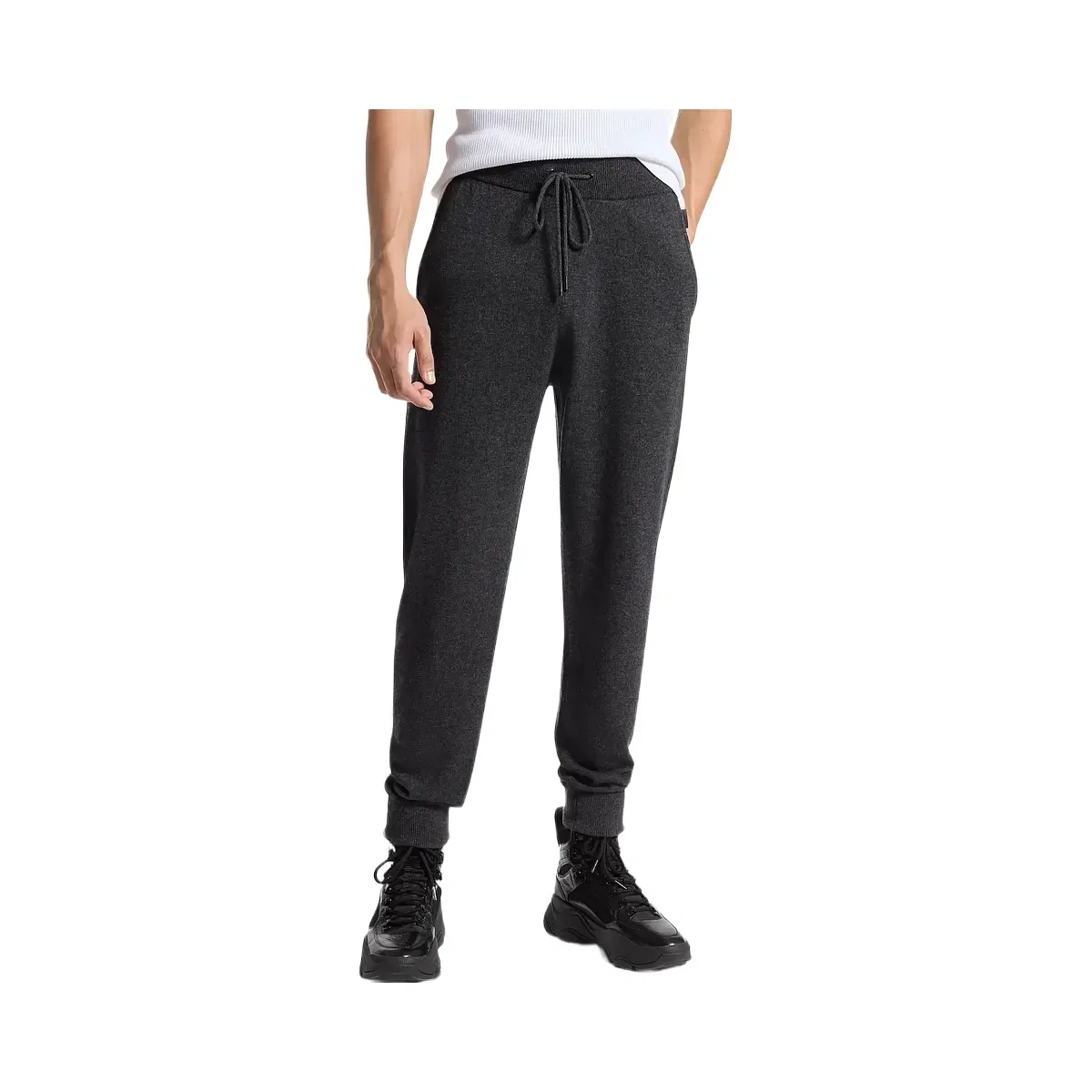 Michael Kors Wool and Cashmere Blend Joggers Charcoal_melange