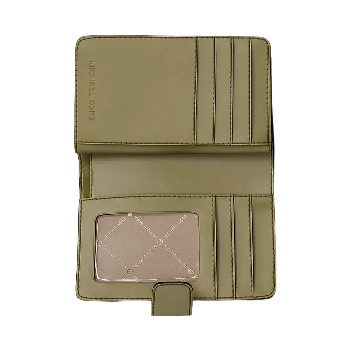 Michael Kors Jet Set Travel Medium Signature Logo Billfold Wallet Oregano