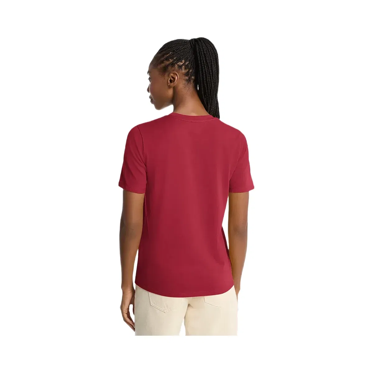Michael Kors Sequined Logo Cotton T-Shirt Maroon