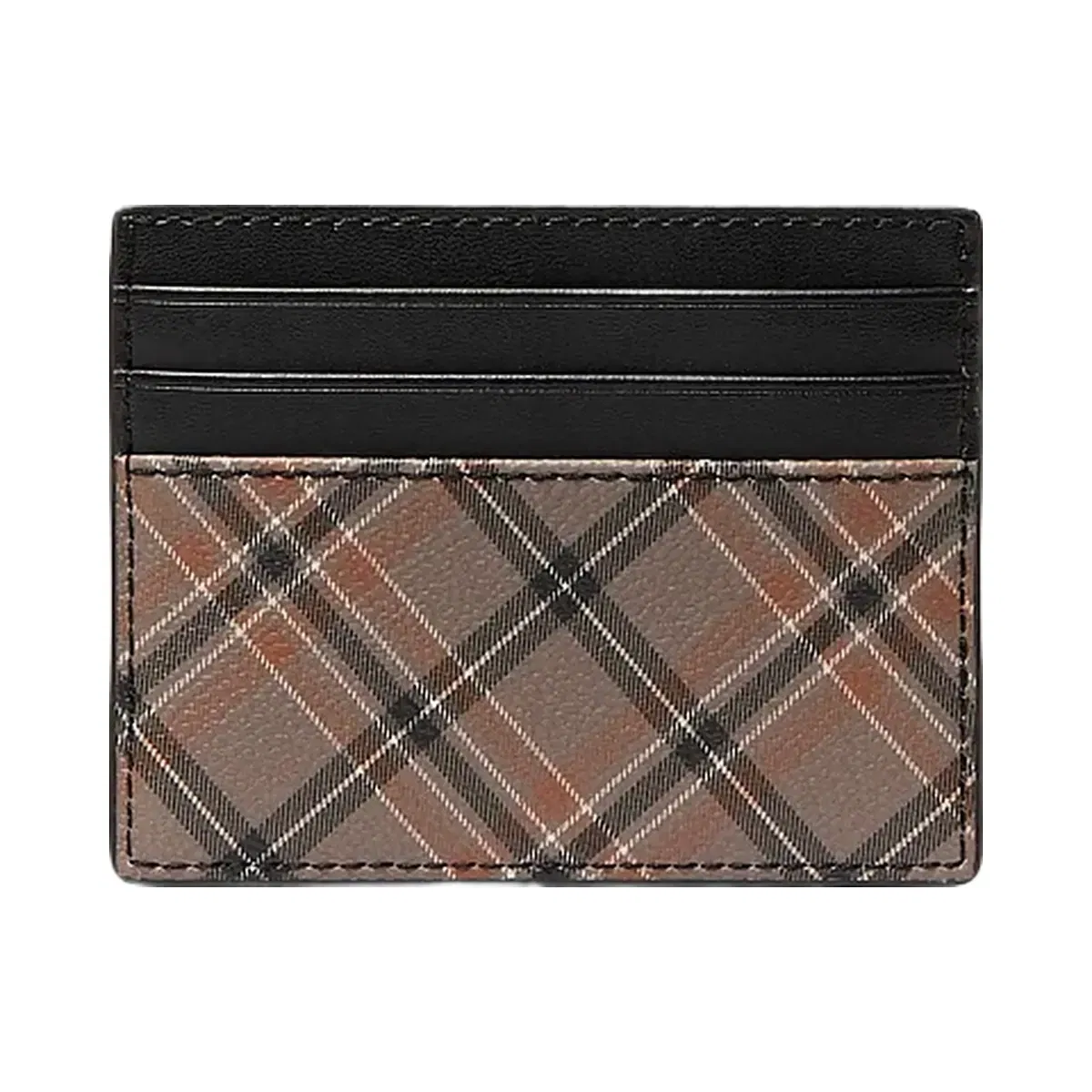 Michael Kors Cooper Plaid Card Case Mushroom
