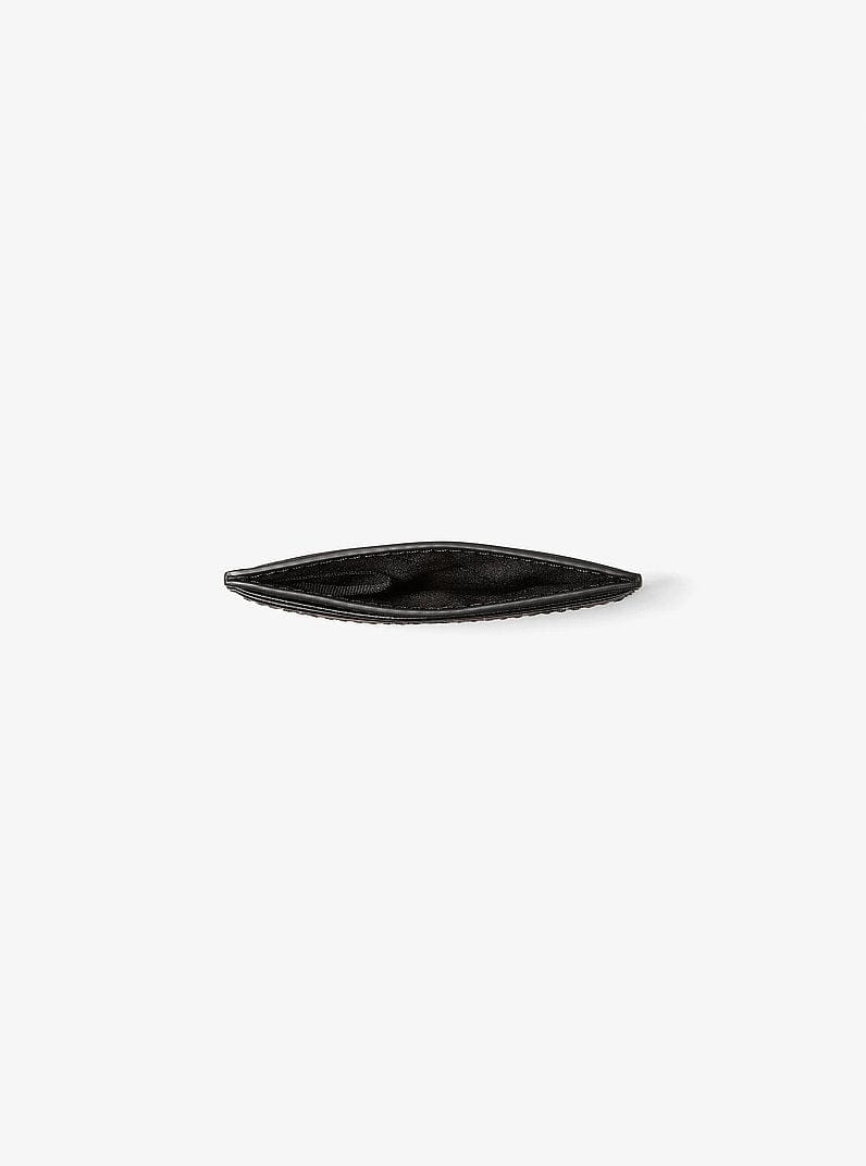 Michael Kors Cooper Plaid Card Case Mushroom