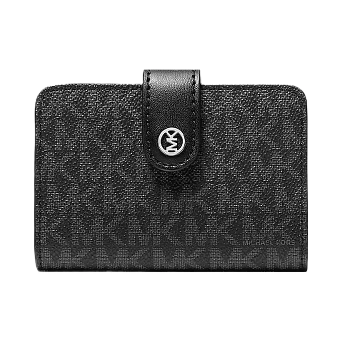 Michael Kors Jet Set Travel Small Signature Logo Billfold Wallet Black
