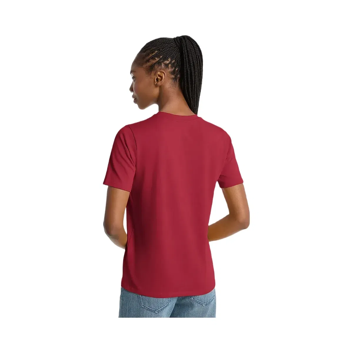 Michael Kors Studded Logo Charm Organic Cotton Jersey T-Shirt Maroon