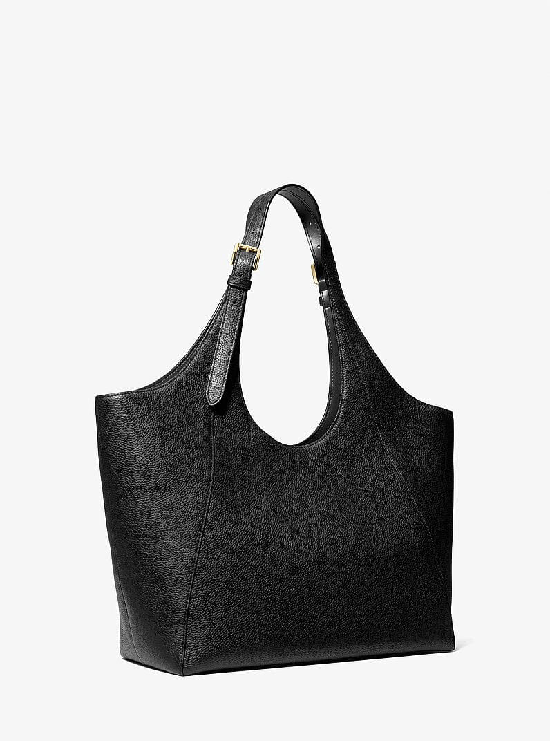 Michael Kors Bernie Large Pebbled Leather Tote Bag Black