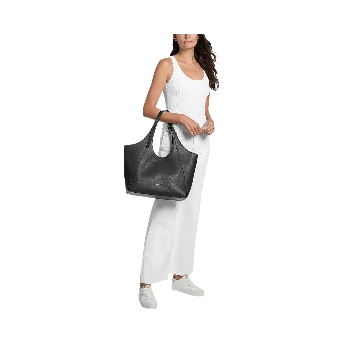 Michael Kors Bernie Large Pebbled Leather Tote Bag Black