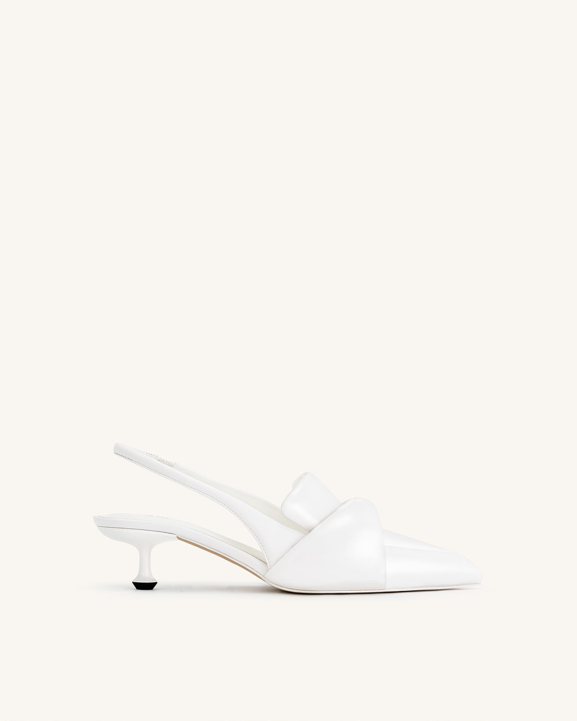Jw Pei Carla Soft Padded Kitten Heel Pumps White