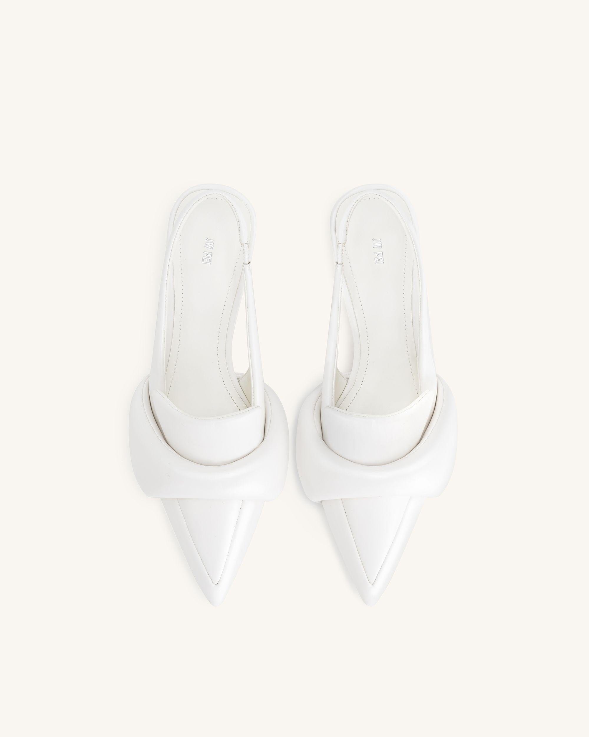 Jw Pei Carla Soft Padded Kitten Heel Pumps White