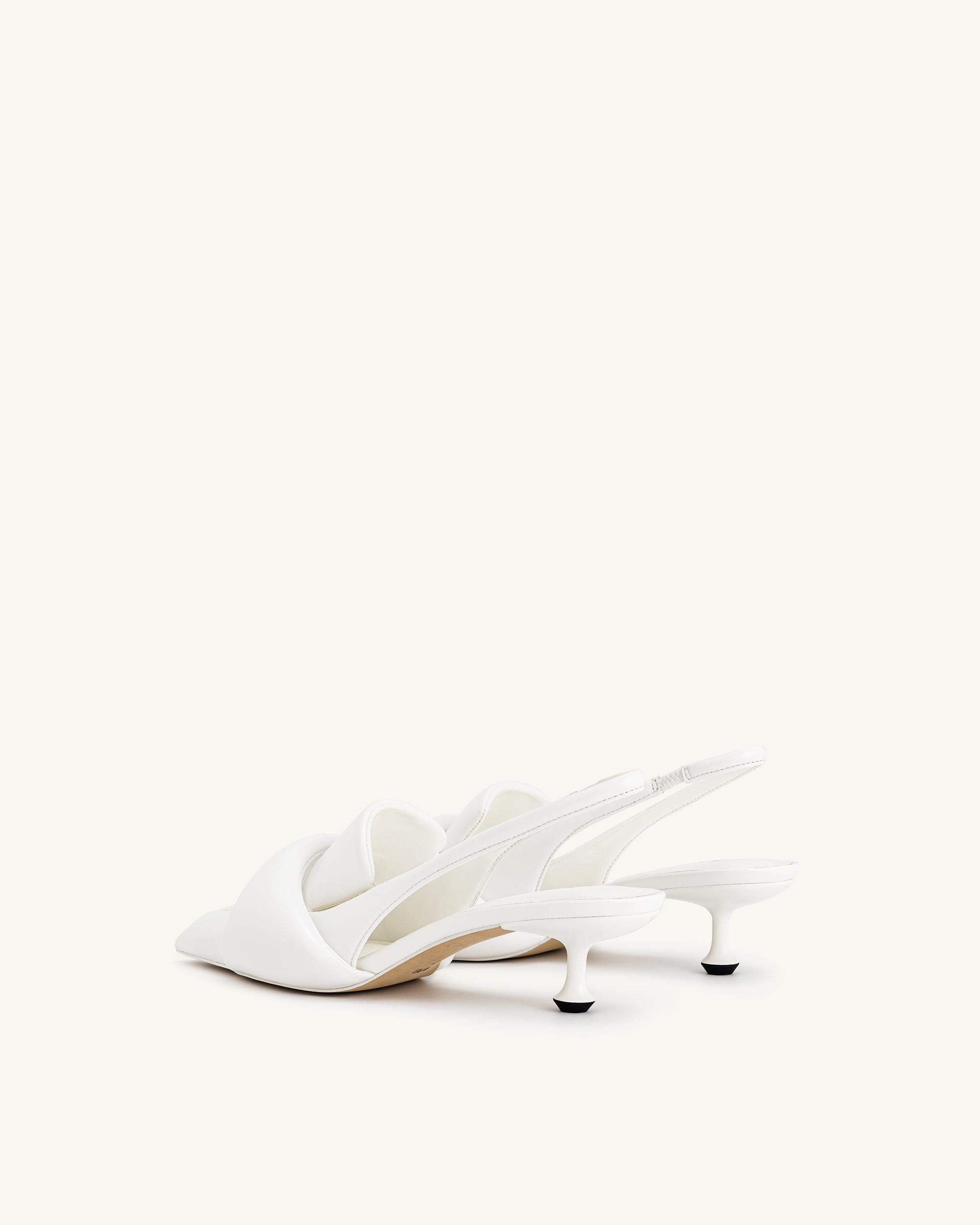 Jw Pei Carla Soft Padded Kitten Heel Pumps White