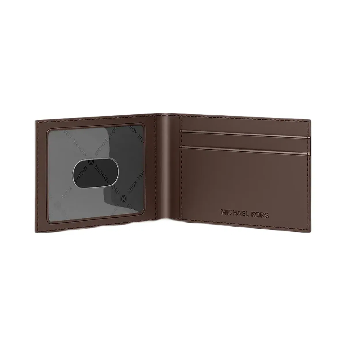 Michael Kors Cooper Logo Billfold Wallet With Passcase Camel