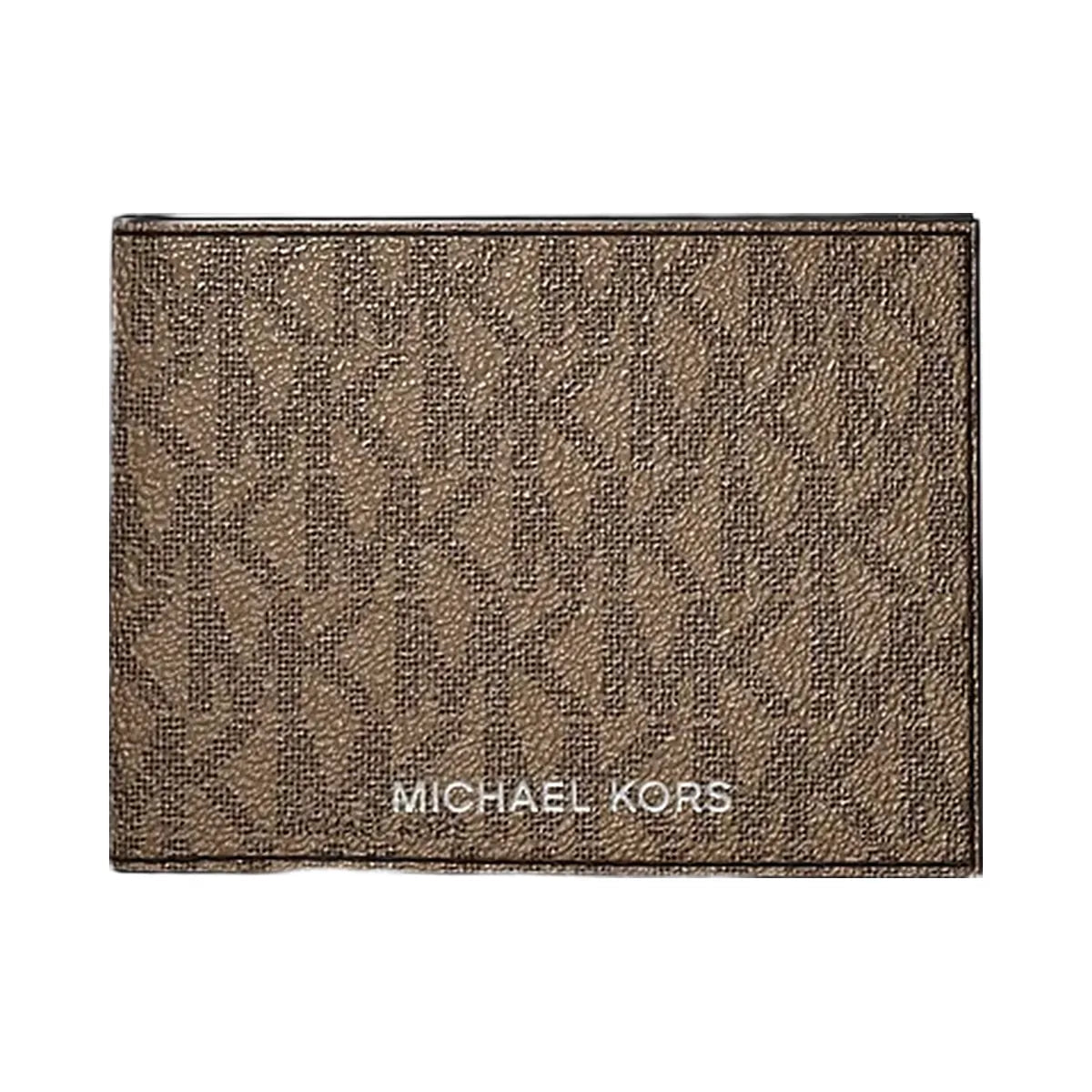 Michael Kors Cooper Logo Billfold Wallet With Passcase Camel