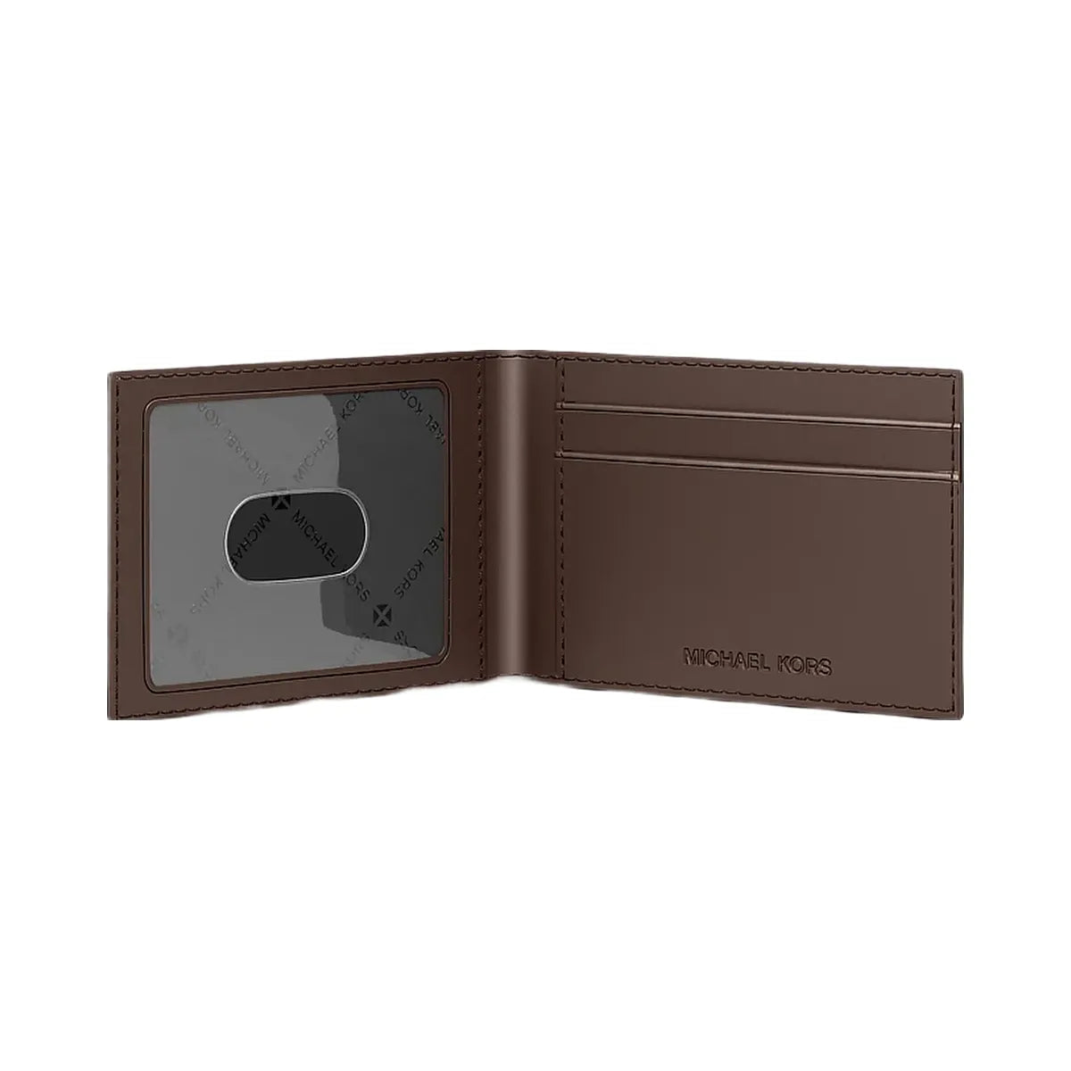 Michael Kors Cooper Logo Billfold Wallet With Passcase Camel