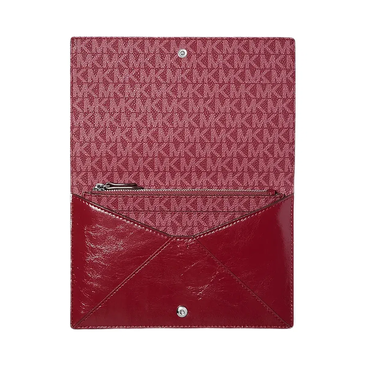 Michael Kors Jet Set Travel Small 2-in-1 Clutch Maroon