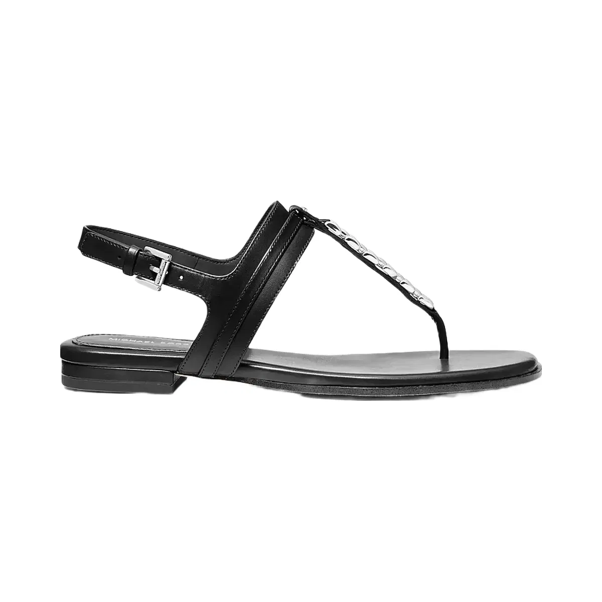 Michael Kors Marcia Embellished Leather Sandal Black