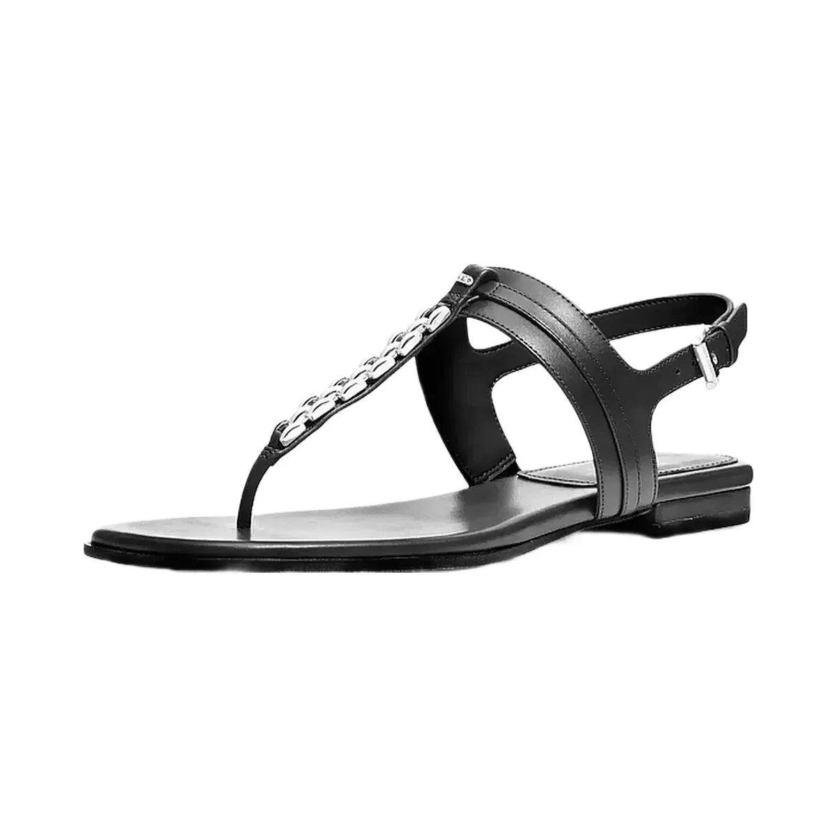 Michael Kors Marcia Embellished Leather Sandal Black