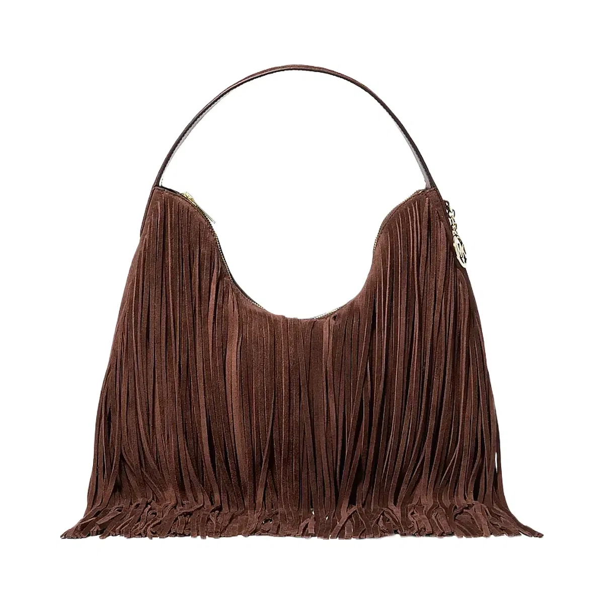 Michael Kors Nayla Medium Fringed Hobo Shoulder Bag Nutmeg