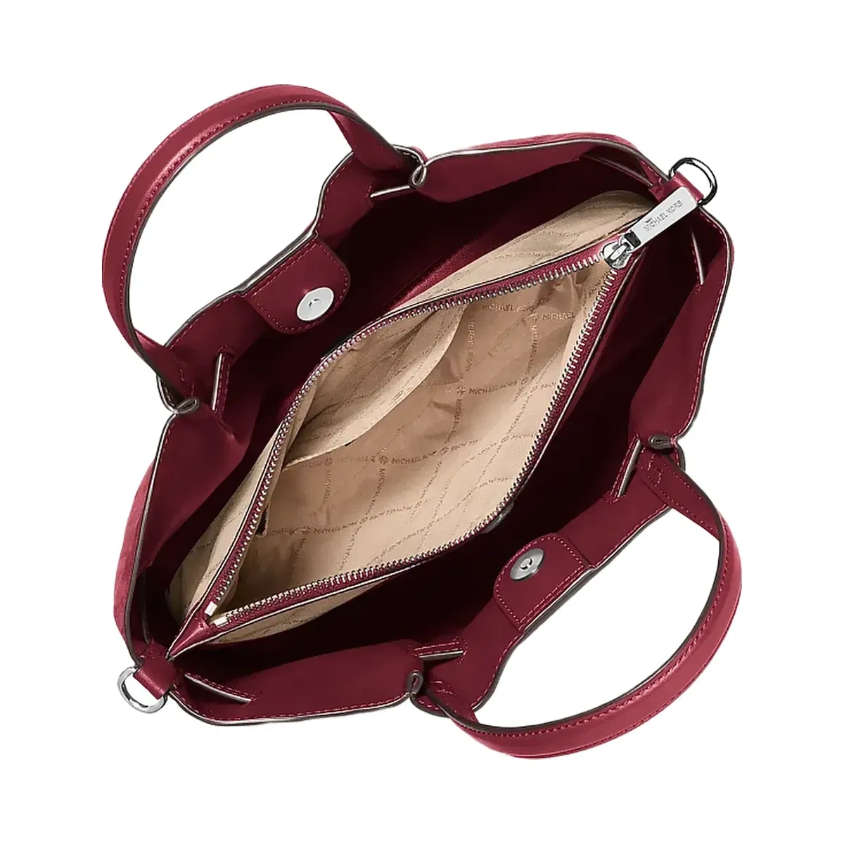Michael Kors Carson Medium Satchel Maroon