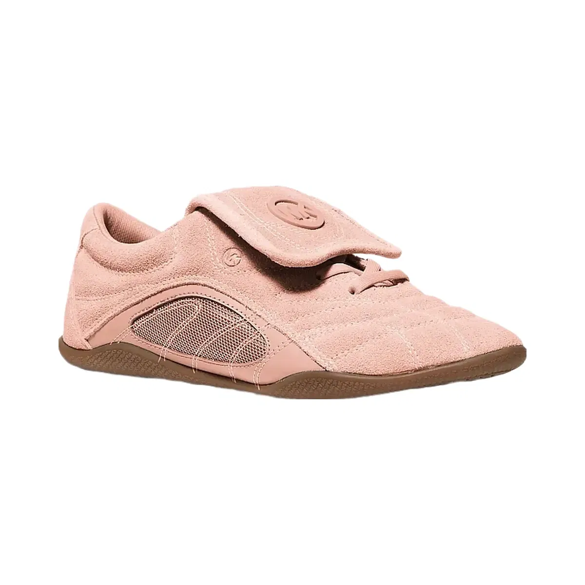 Michael Kors Kyler Suede and Mesh Trainer Soft Pink