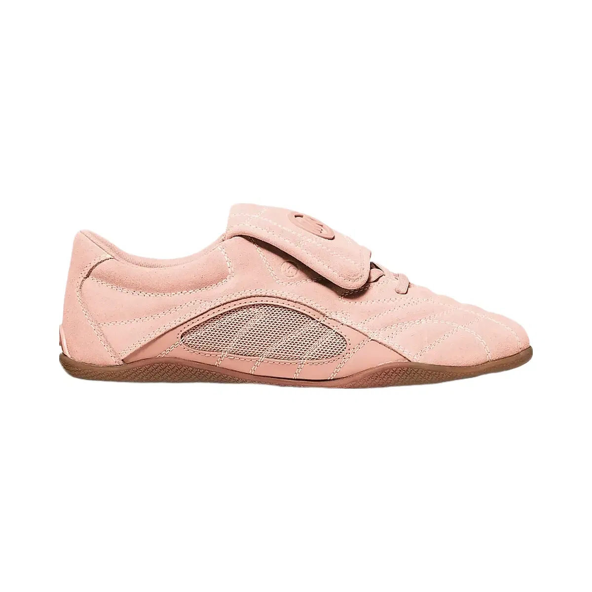 Michael Kors Kyler Suede and Mesh Trainer Soft Pink