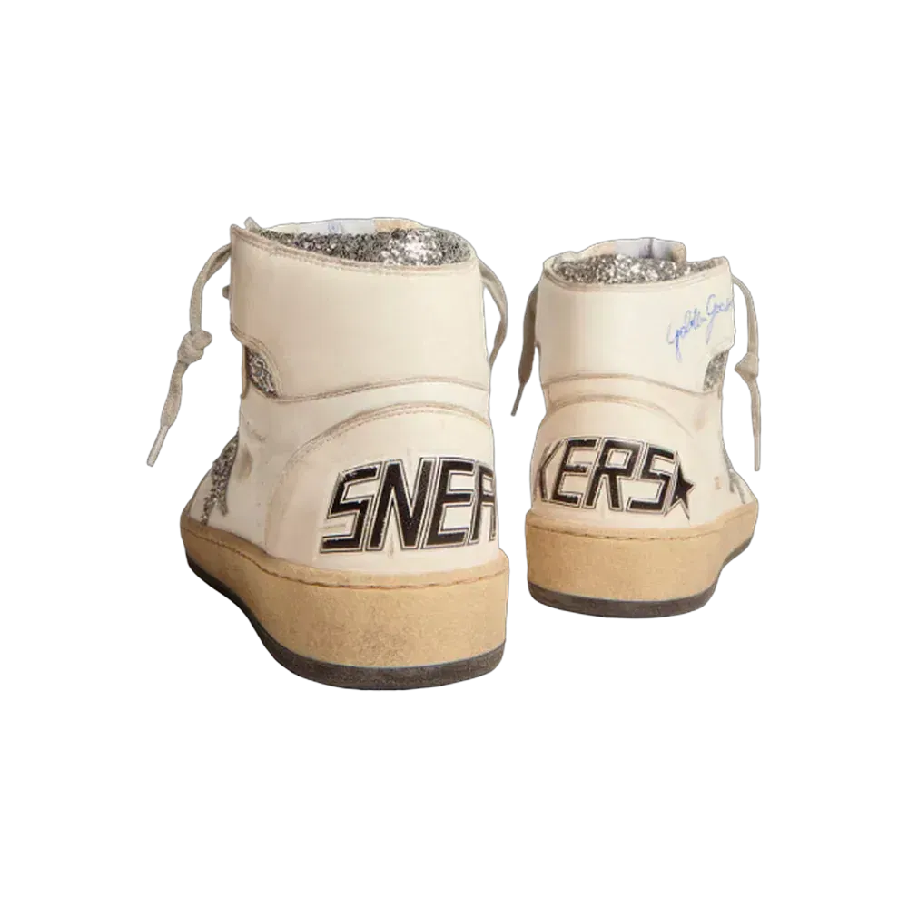 Golden Goose Sky-Star With Signature On The Ankle And Silver Inserts