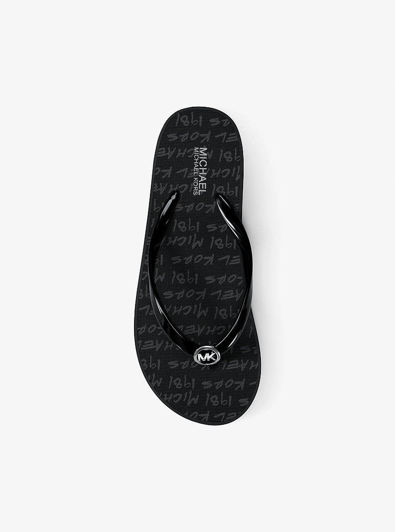 Michael Kors Bedford Logo Flip Flop Black