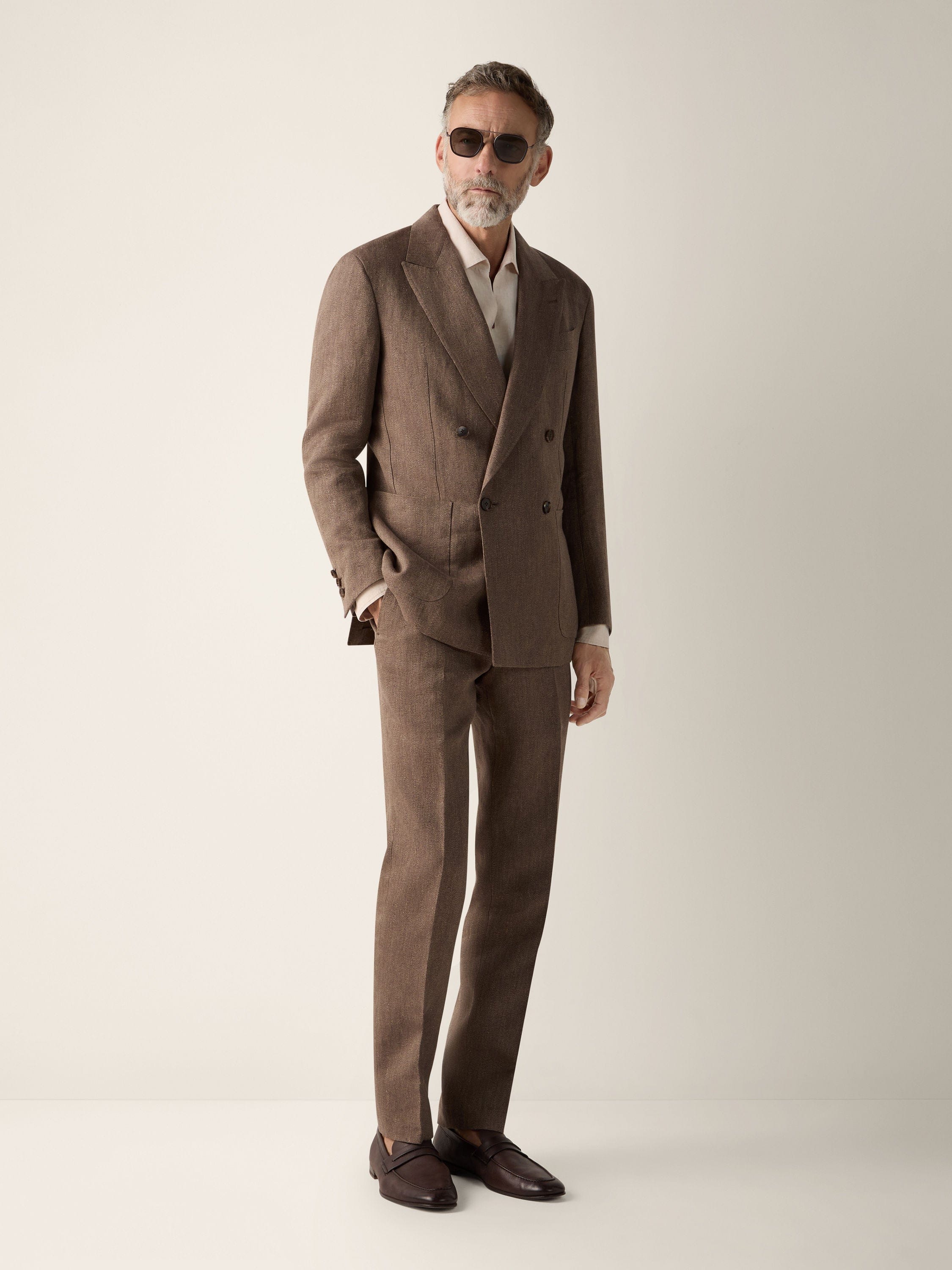 Zegna Dark Taupe Oasi Lino Jacket