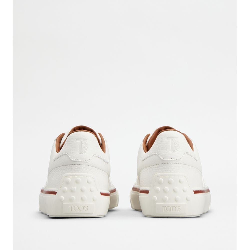 Tods Sneakers In Leather White Mens