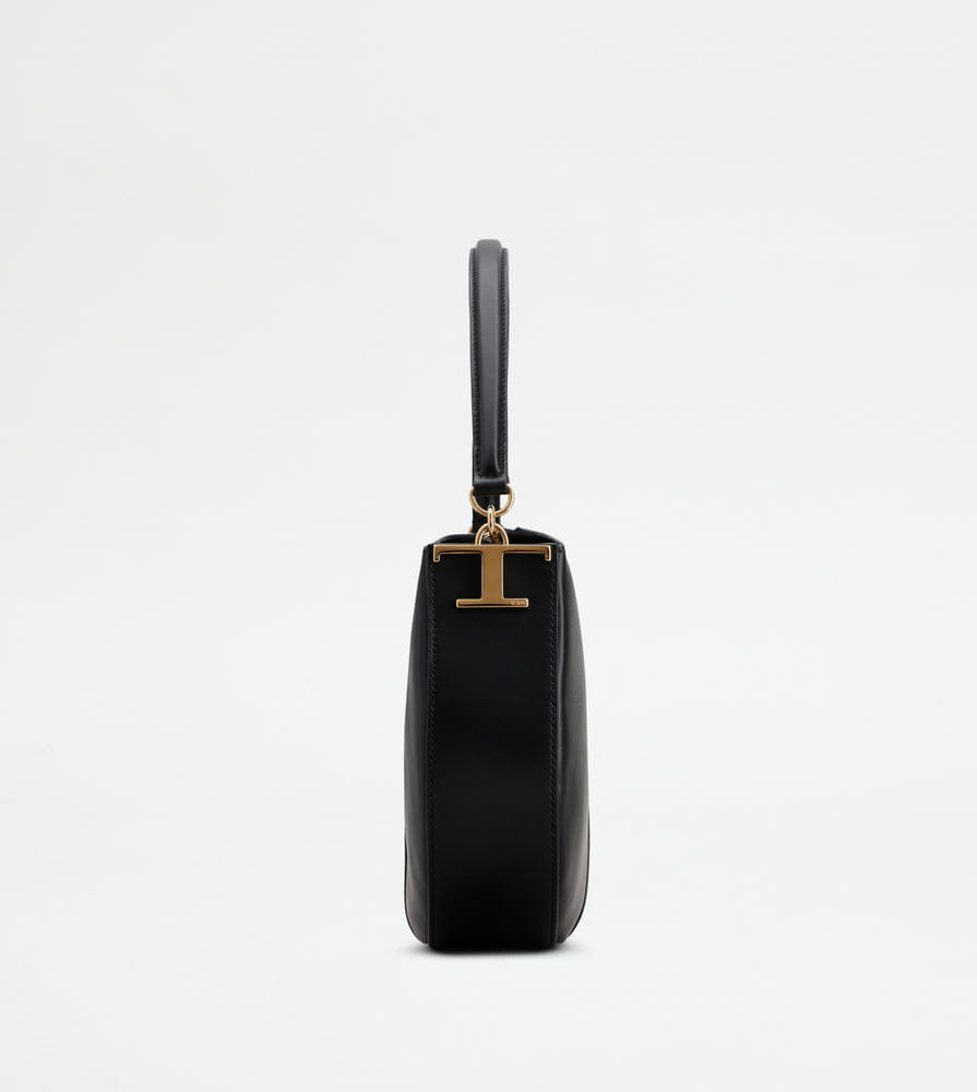 Tods T Case Hobo Bag In Leather Mini Black