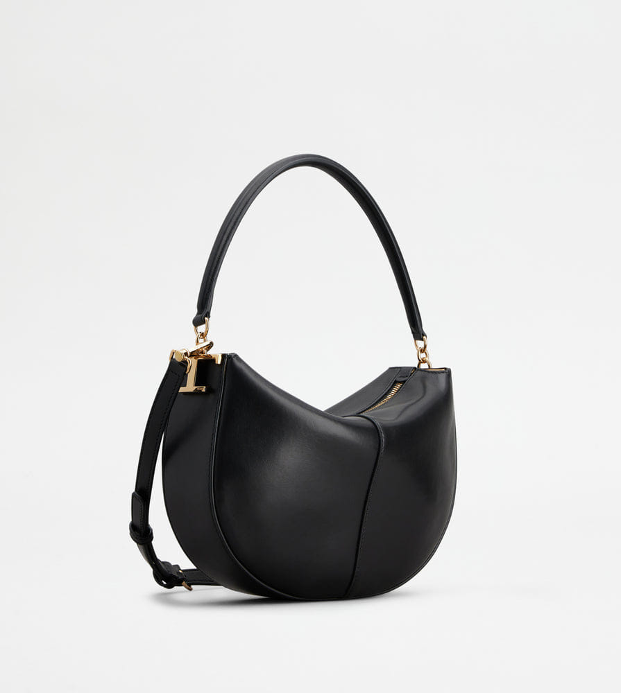 Tods T Case Hobo Bag In Leather Mini Black
