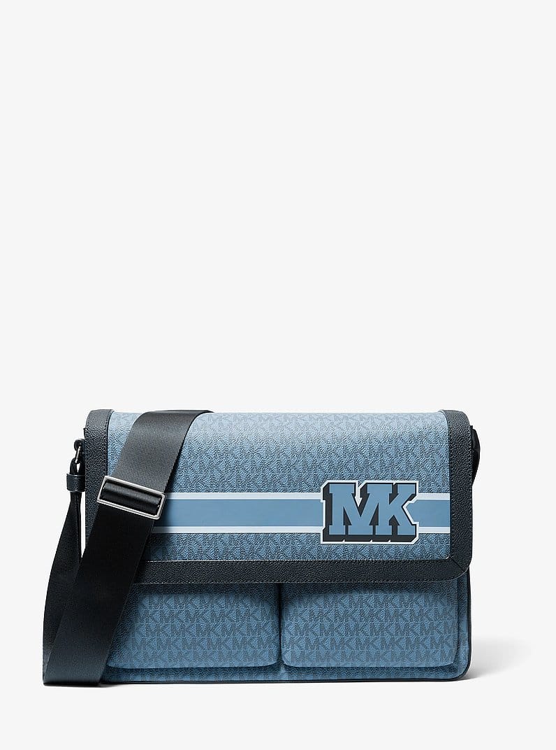 Pacey Embellished Signature Logo Messenger Bag
