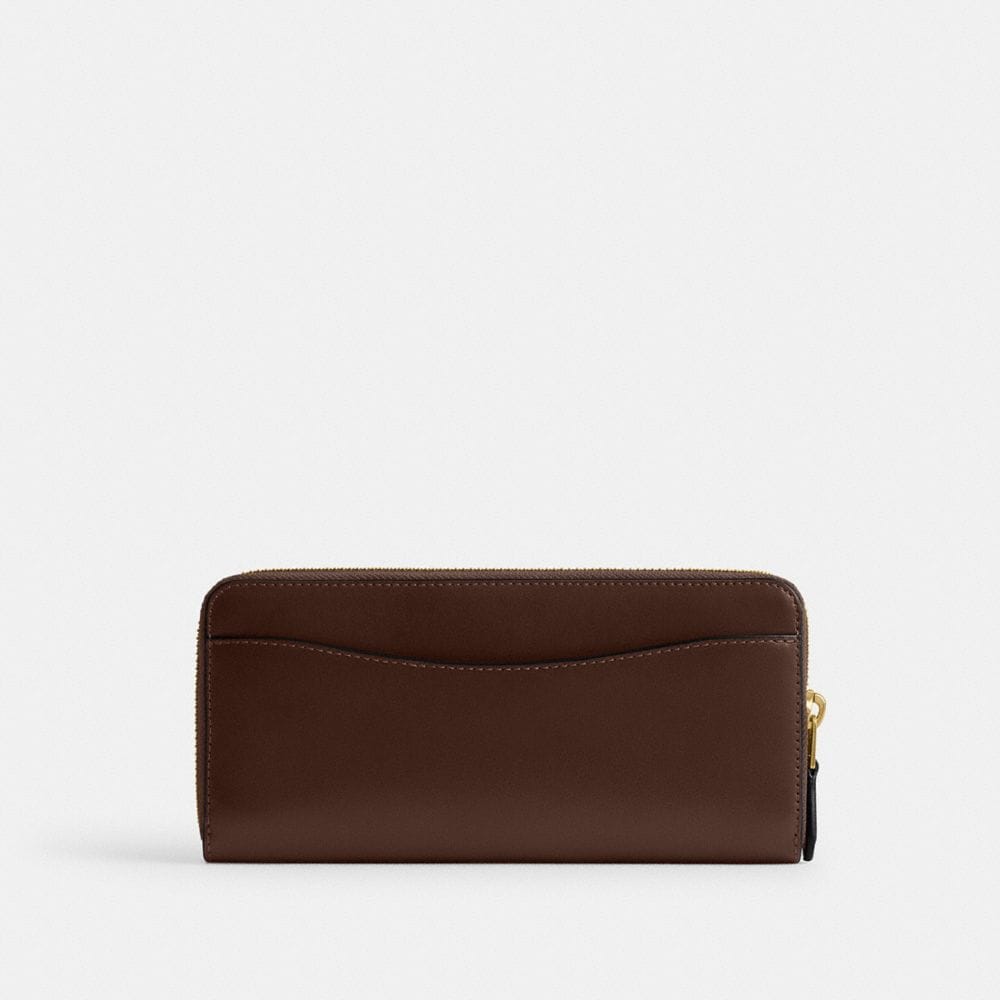 Coach Essential Slim Accordion Zip Wallet Brass Maple