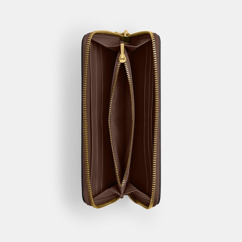 Coach Essential Slim Accordion Zip Wallet Brass Maple