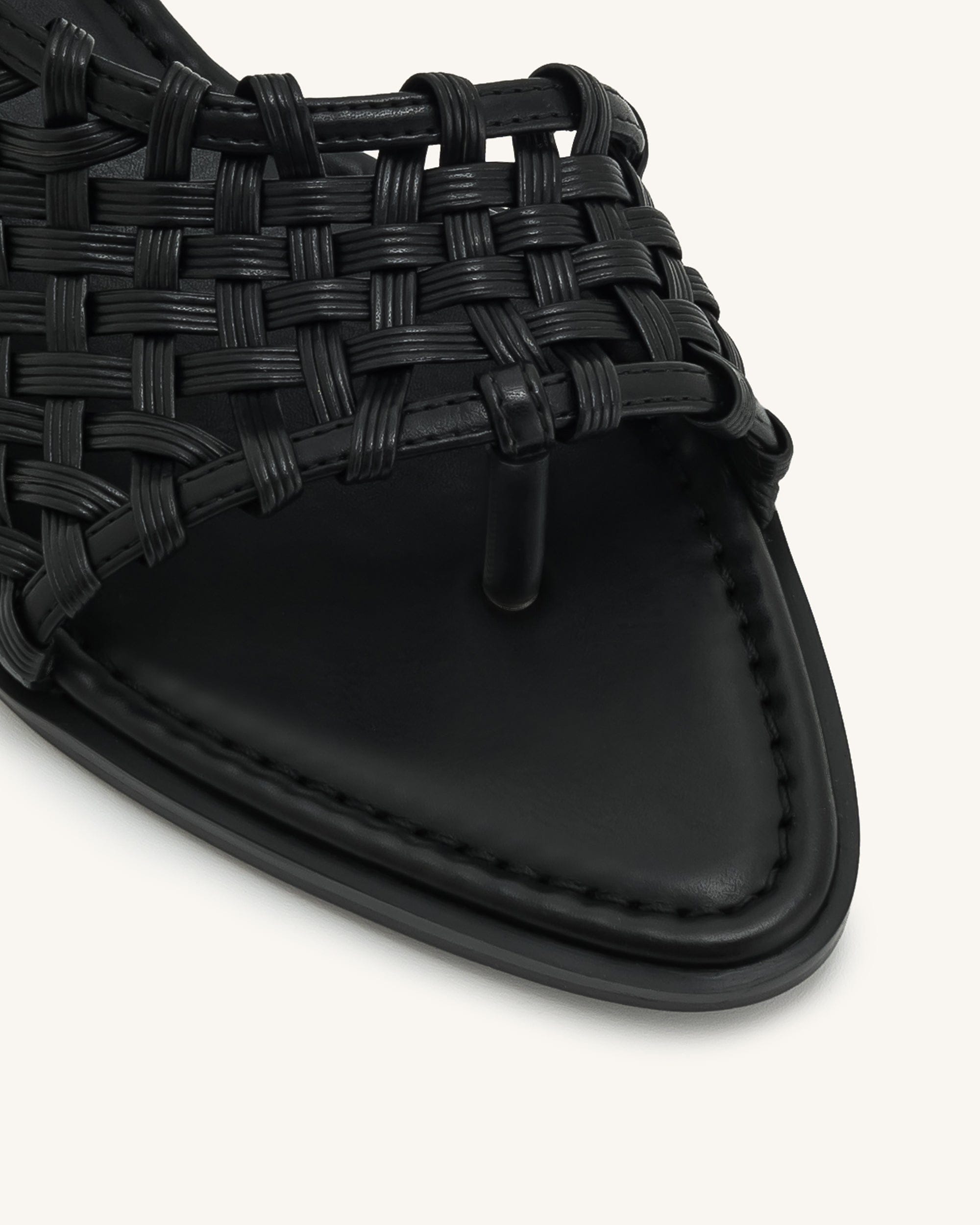 Jw Pei Jocelyn Weave Strap Flip Flops Black