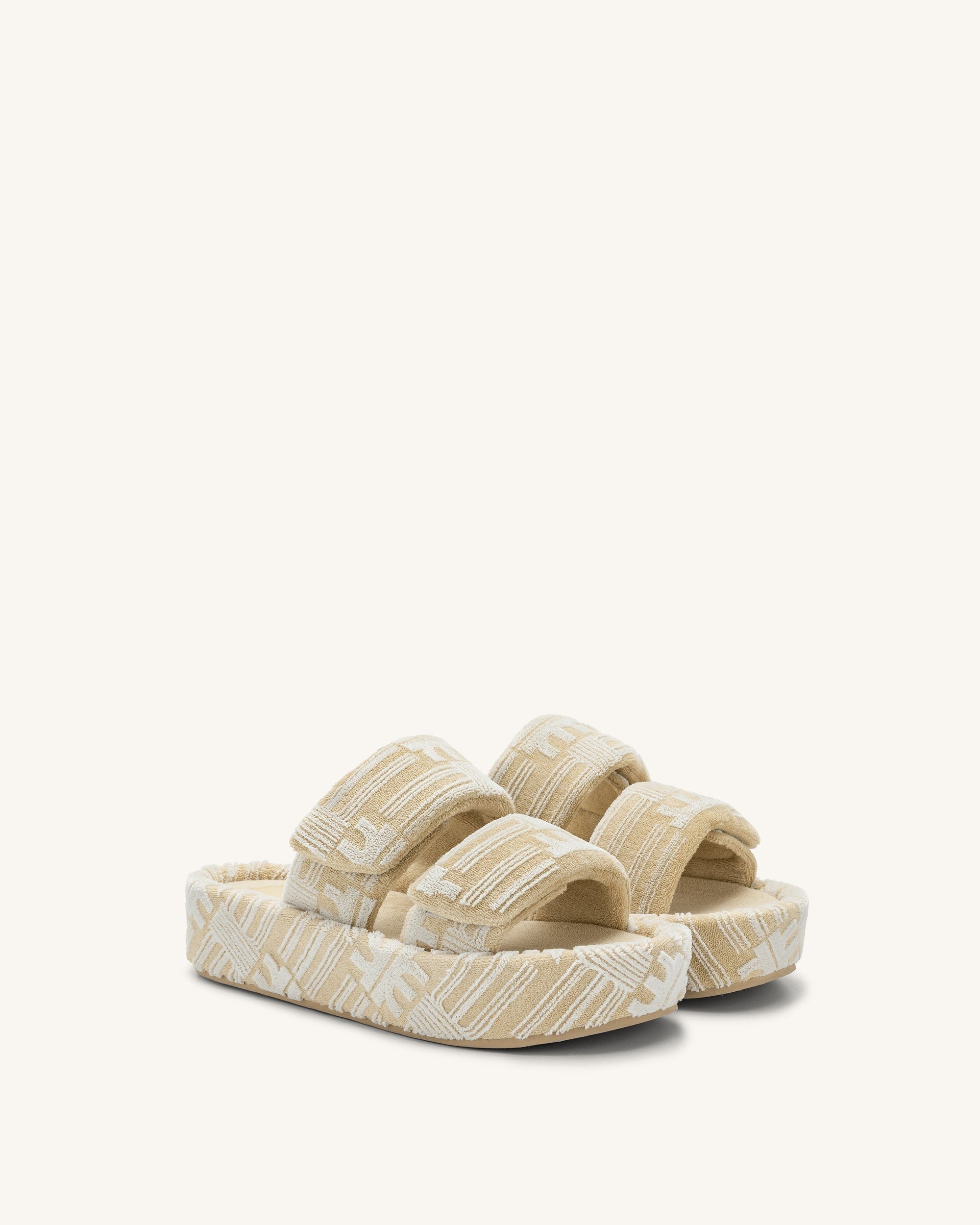 Jw Pei Lexi Terry Slide Sandal Oatmilk