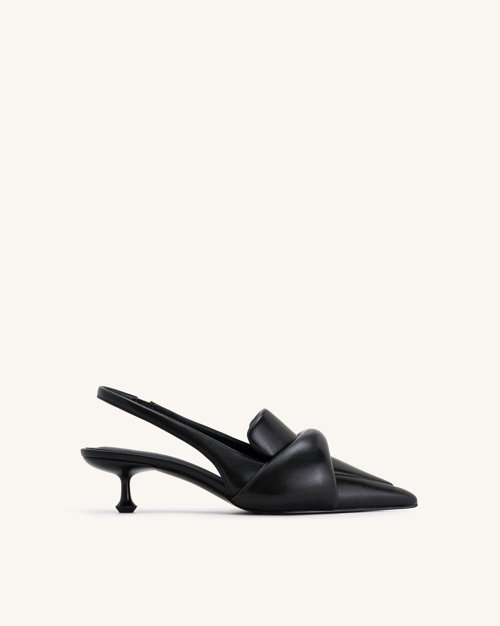 Jw Pei Carla Soft Padded Kitten Heel Pumps Black