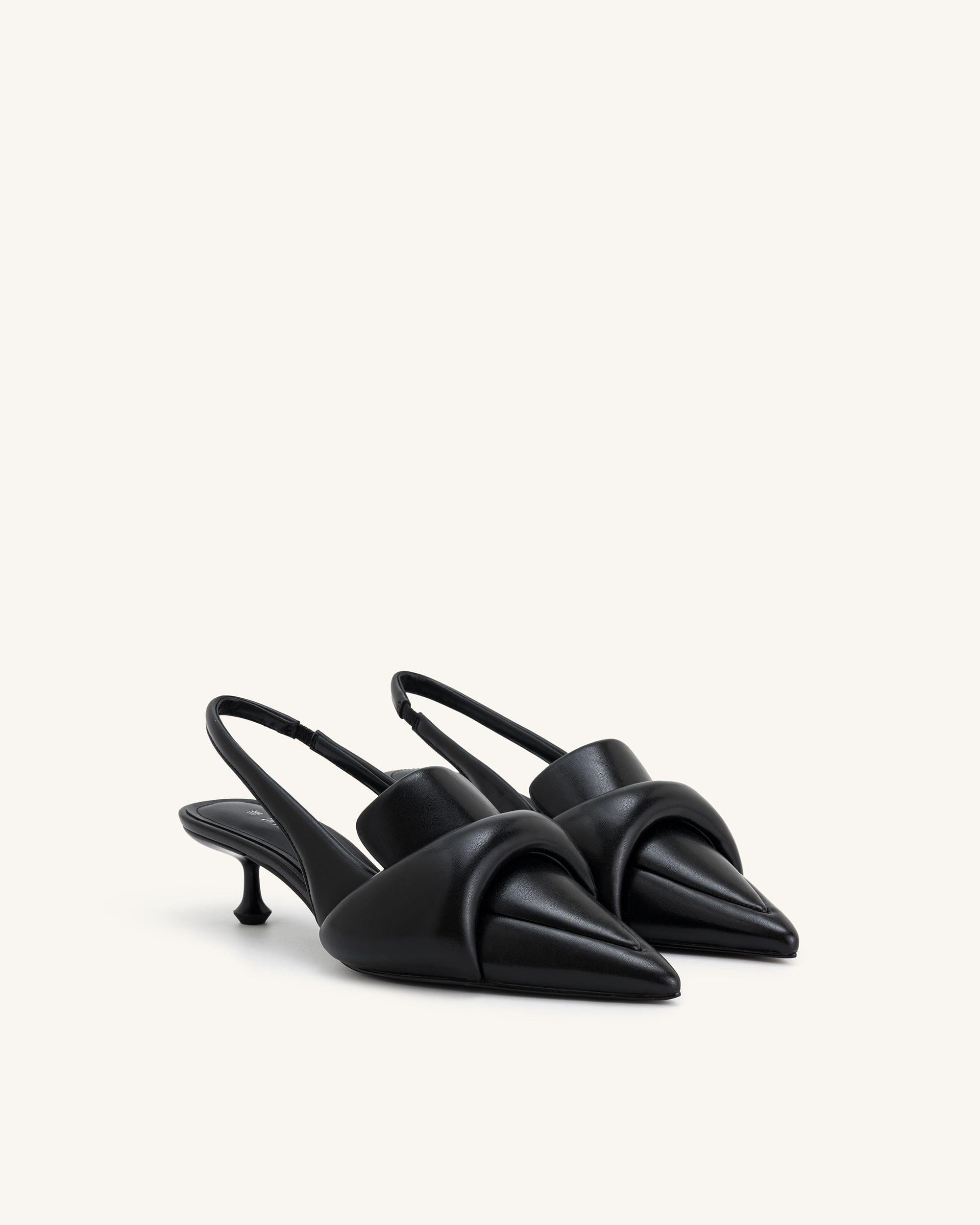 Jw Pei Carla Soft Padded Kitten Heel Pumps Black