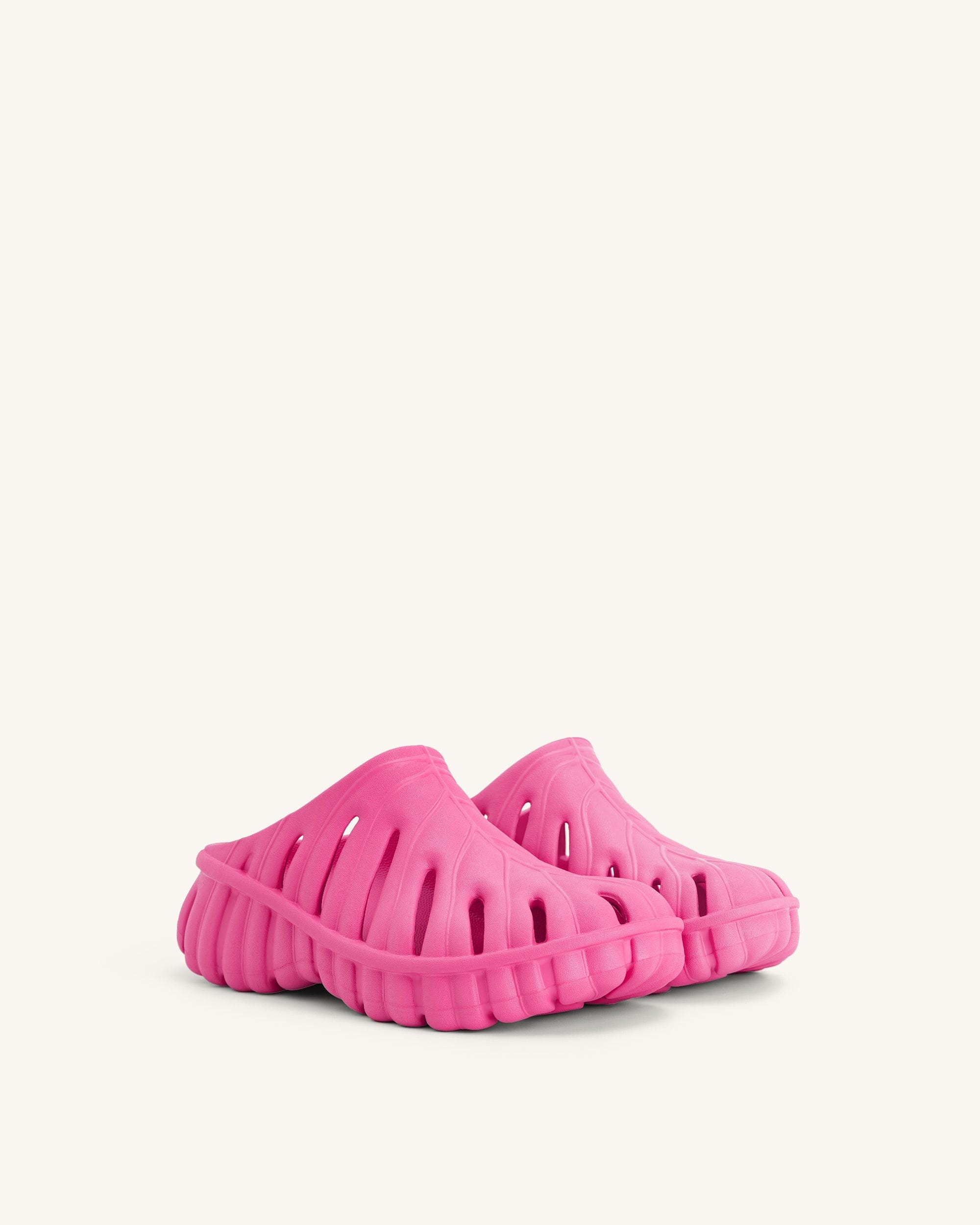 Jw Pei Tara Leaf Platform Clog Bright Pink