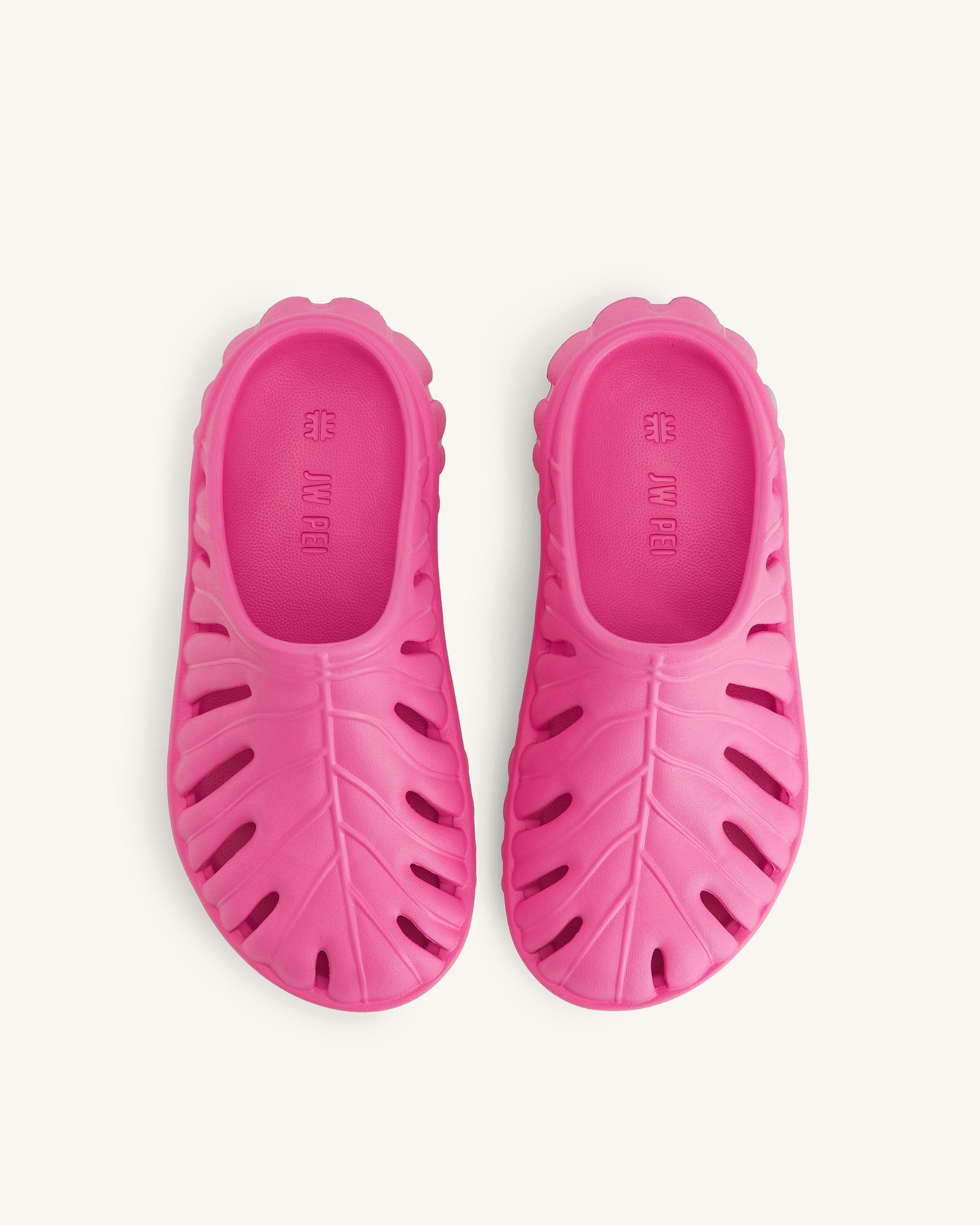Jw Pei Tara Leaf Platform Clog Bright Pink