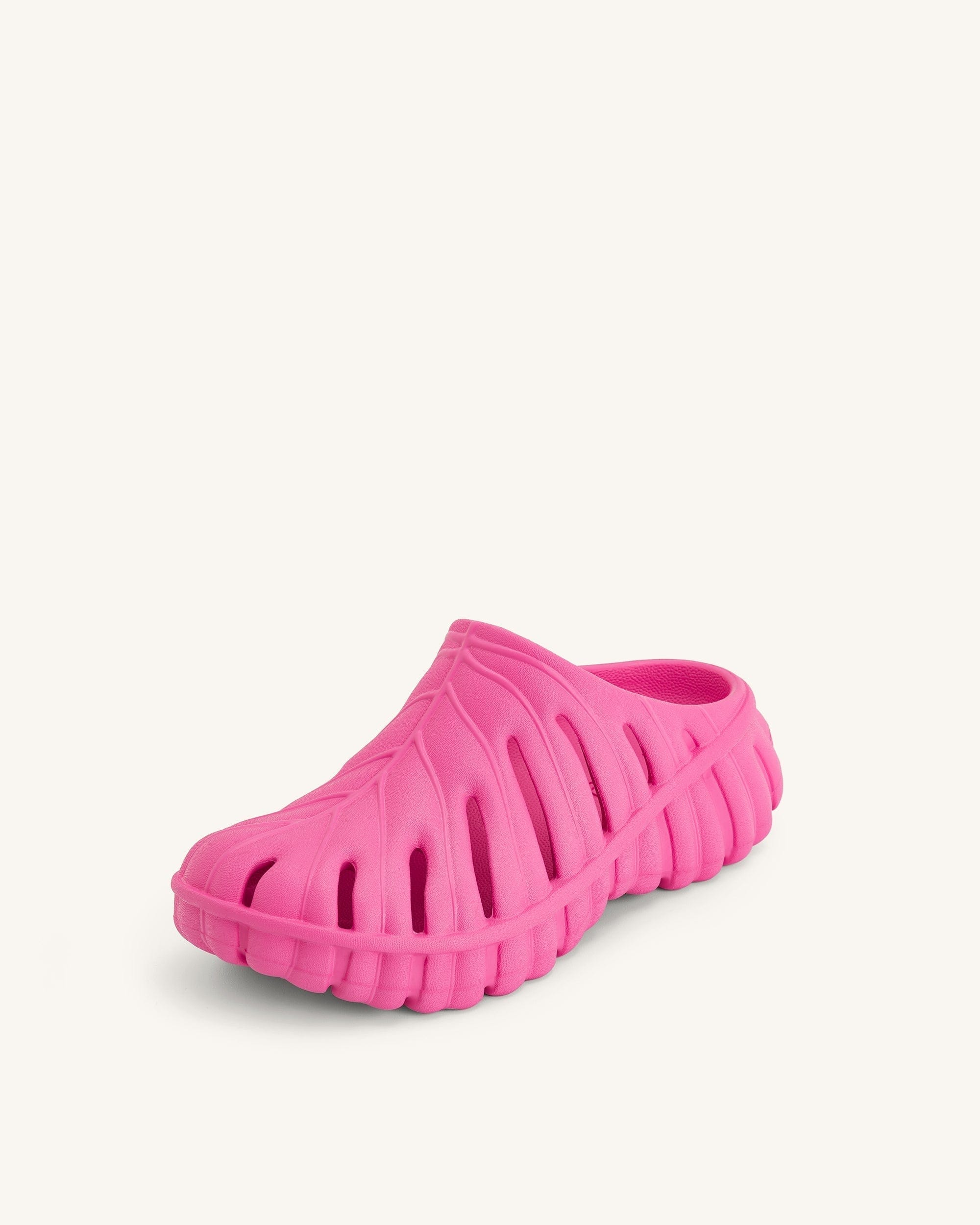 Jw Pei Tara Leaf Platform Clog Bright Pink