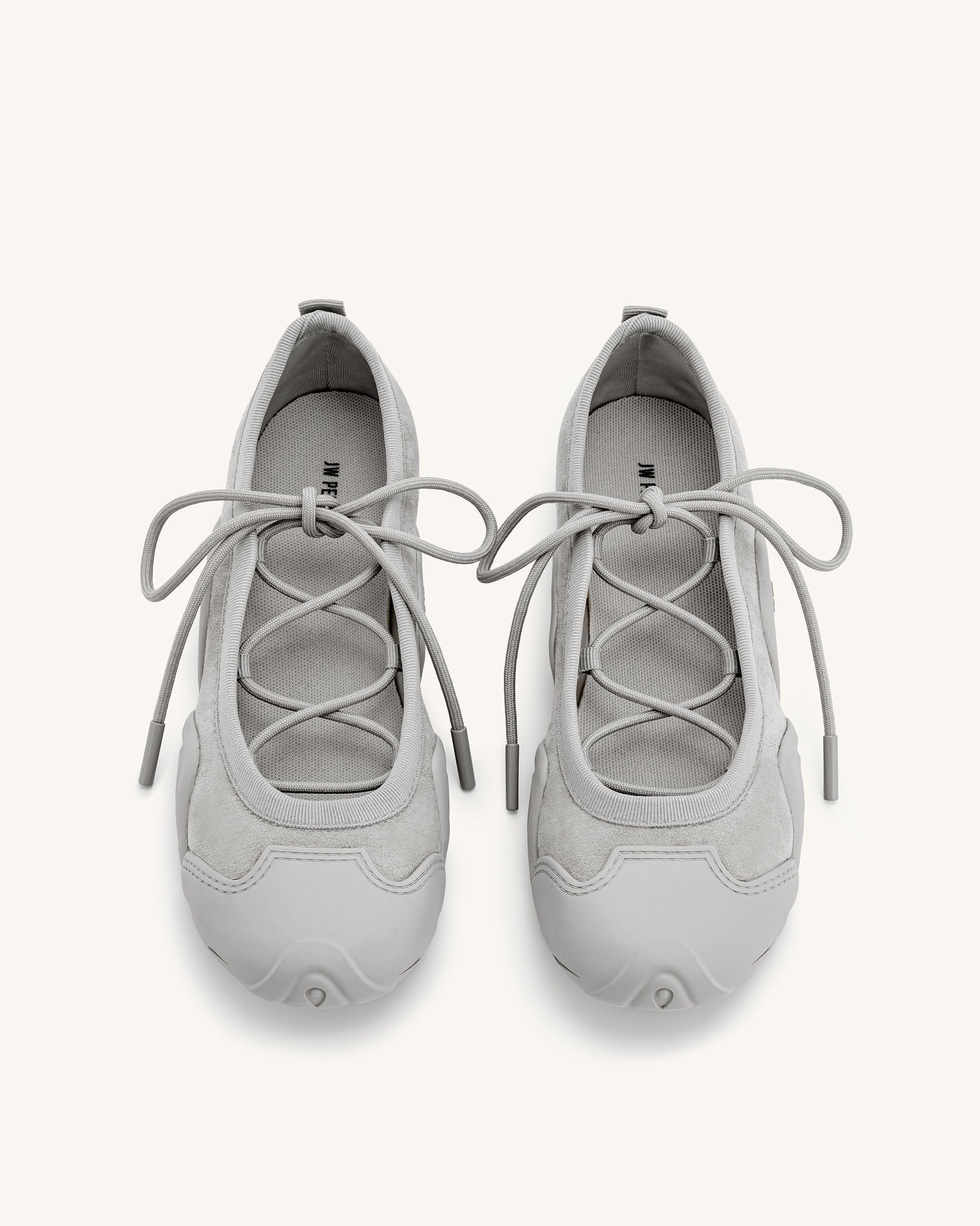 Jw Pei Caitlin Lace Up Ballerina Sneakers Grey