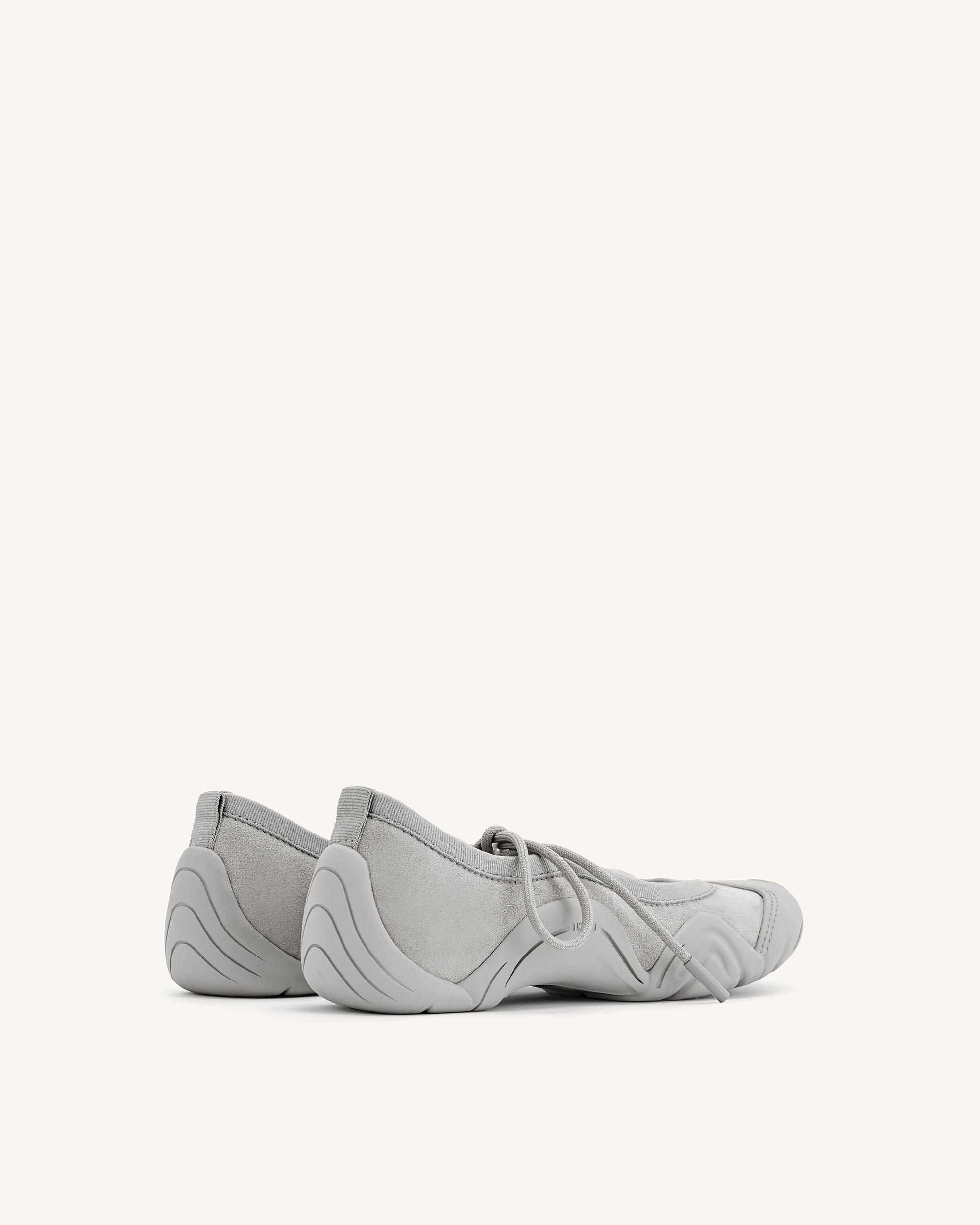 Jw Pei Caitlin Lace Up Ballerina Sneakers Grey