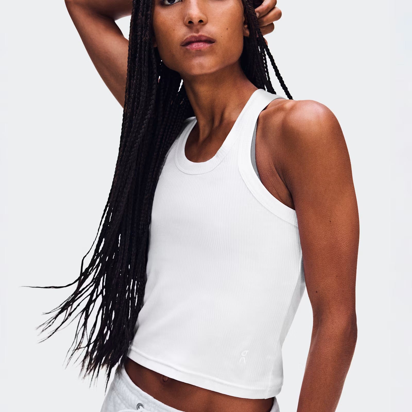 On All-Day Ribbed Tank White (Women'S)