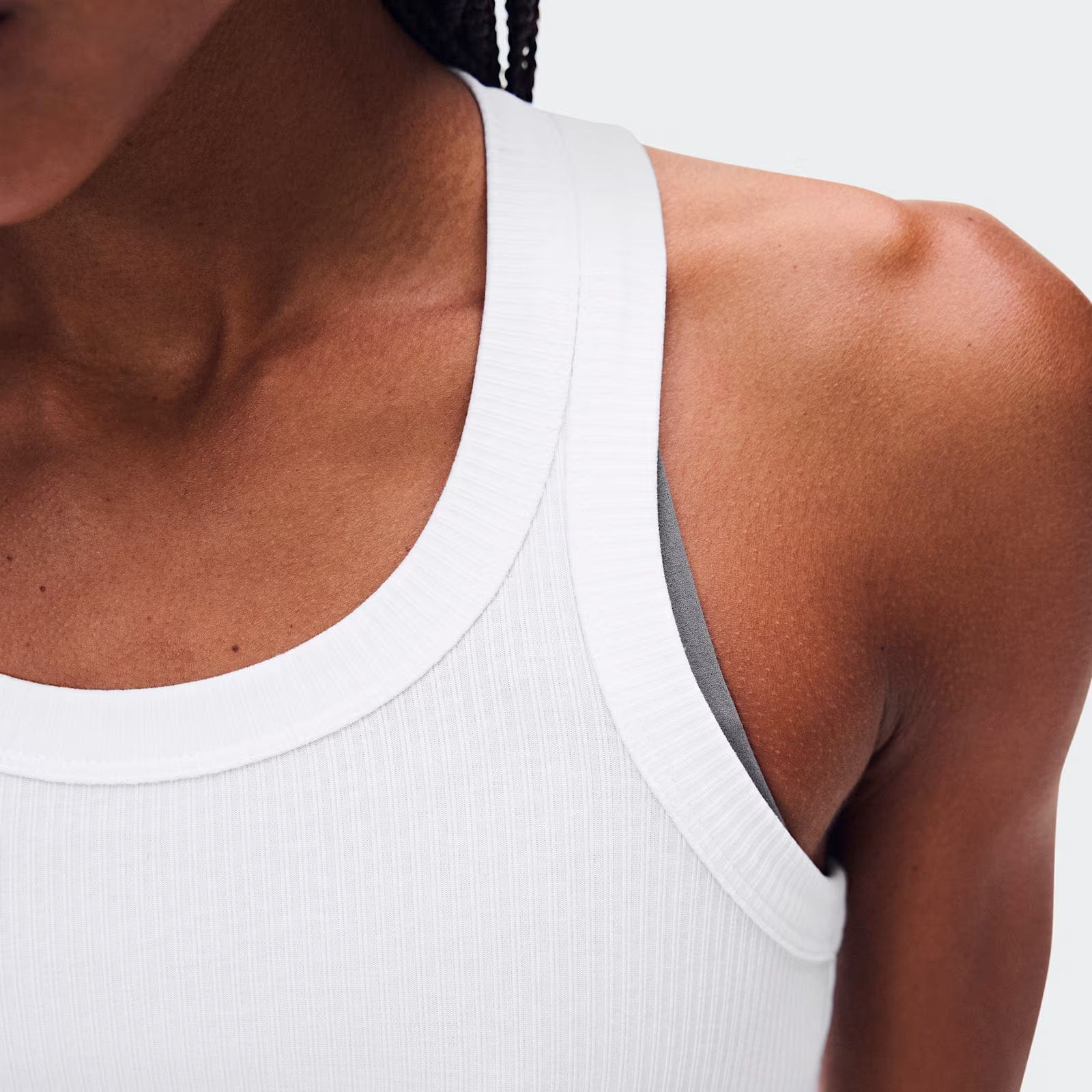 On All-Day Ribbed Tank White (Women'S)