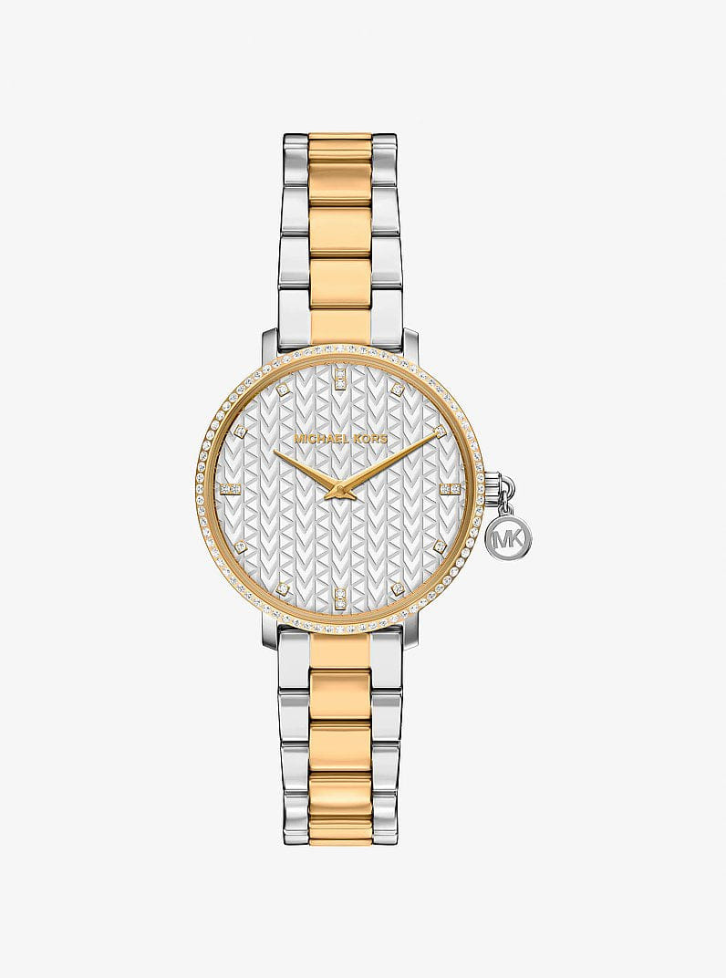 Michael Kors Mini Pyper Pav Two-Tone Watch