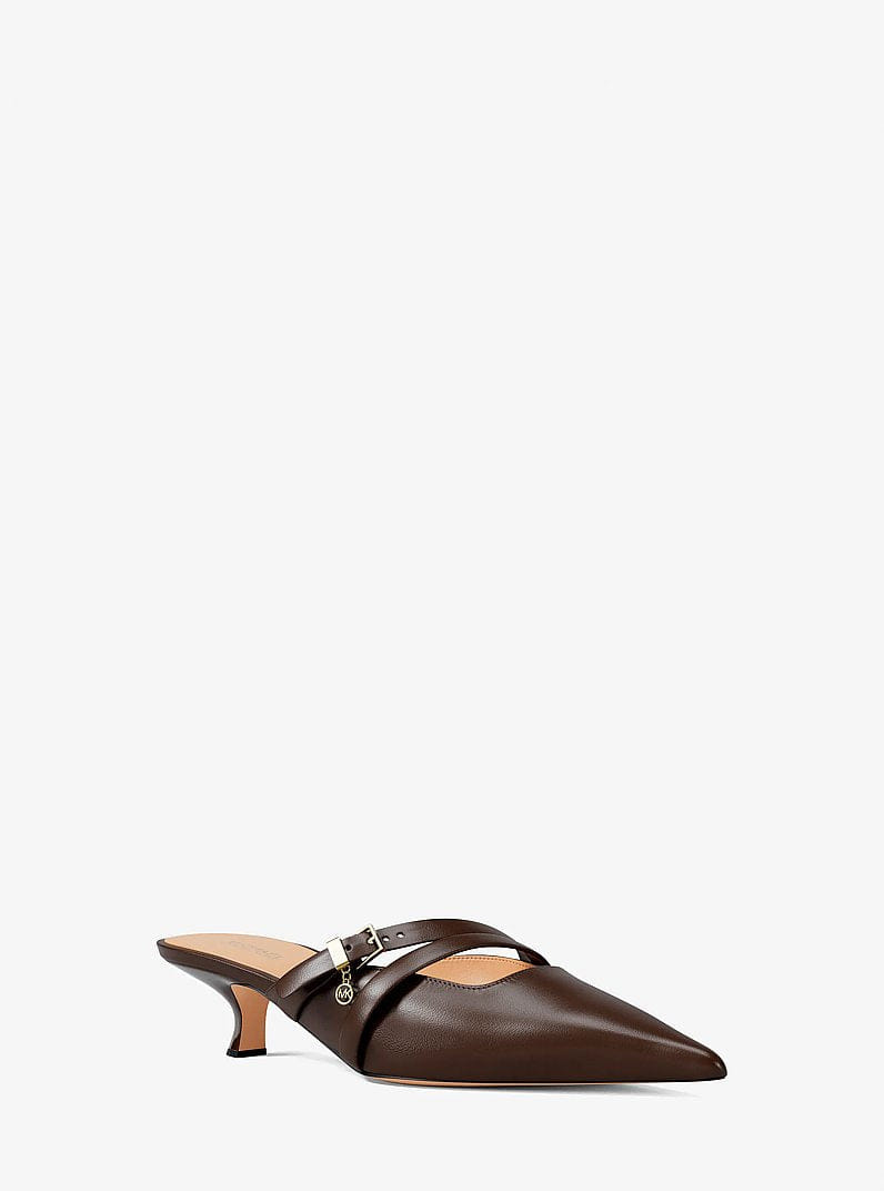 Michael Kors Yvette Kitten Mule NUTMEG