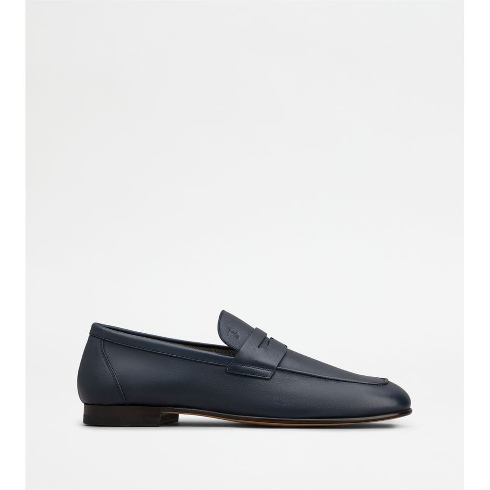 Tods Loafers In Leather Blue Mens