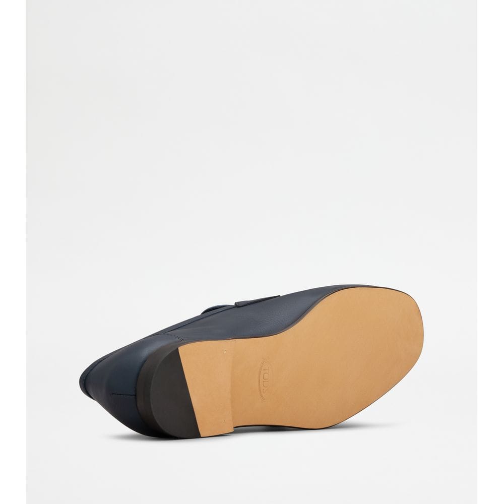 Tods Loafers In Leather Blue Mens