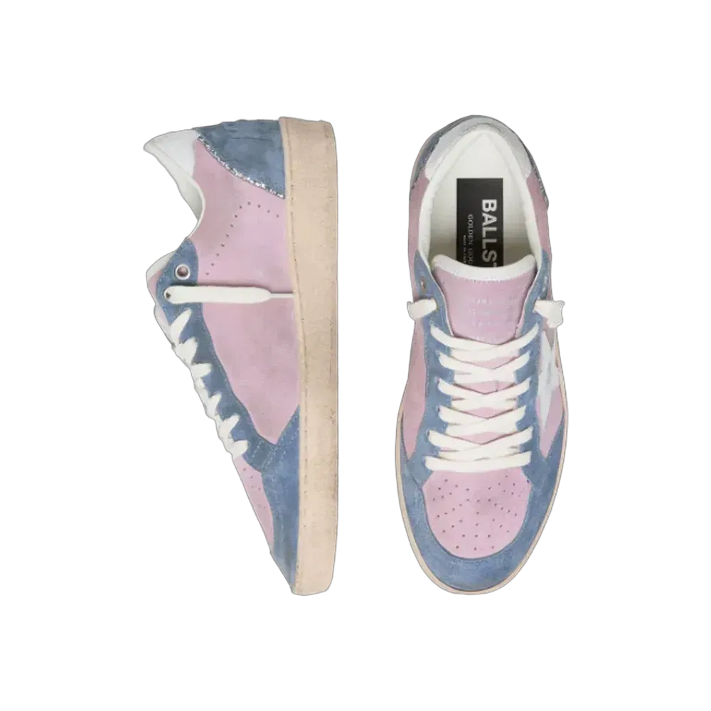 Golden Goose Ball Star LTD In Lilac Suede With White Star
